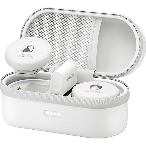 BOYA OMIC-U 2-Person Wireless Microphone System with USB-C Connector for Mobile Devices (White)