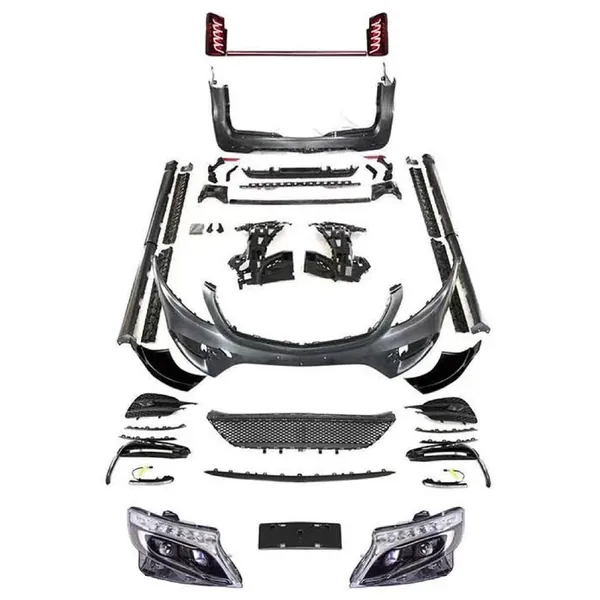 AMG Upgrade Facelift Conversion Bodykit Bumper Hood Headlight Taillight CC-6369 Compatible With Mercedes Benz V Class Vito W447 2016-2021 To W447 Lci 2022