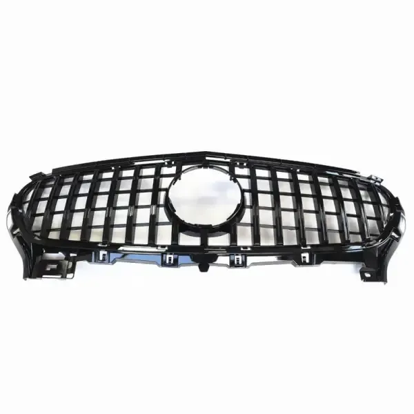 Front Bumper Show Grill Gtr Black Us CC-3155 Compatible With Mercedes Gts C190 2015-2017 Amg Gt Class
