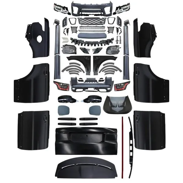 Upgrade Facelift Convert To 2022 Svr Bodykit Bumper Headlight Taillight Hood Pop Up Handle Fender CC-7113 Compatible With Range Land Rover Sports L494 2005-2013