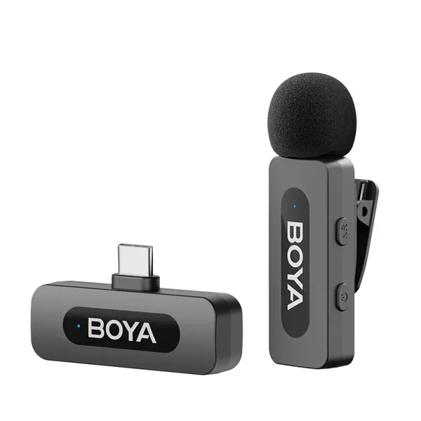 BOYA BY-V10 2.0 Ultracompact Wireless Microphone System with USB-C Connector for Mobile Devices (2.4 GHz)