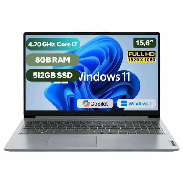 Lenovo IdeaPad 1 Laptop - Intel Core i7 - 8GB RAM - 512GB SSD - 15.6 FHD