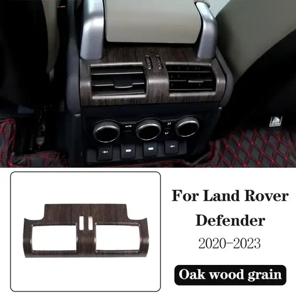 ABS Oak Wood Grain Interior Modification Protection Cover Decorative Patch Compatible With Land Rover Defender 110 2020-2023