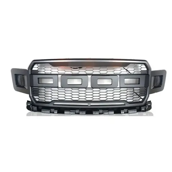 Front Bumper Show Grill With Light Gray Usa CC-3166 Compatible With Ford Raptor F150 2018-2020