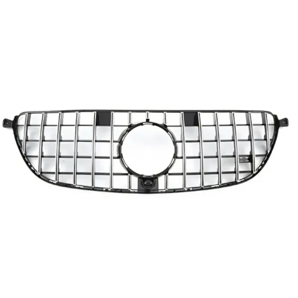 Upgrade Front Bumper Amg Show Grill Gtr Silver Gc CC-9602 Compatible With Mercedes Benz Gle W166 2016-2019