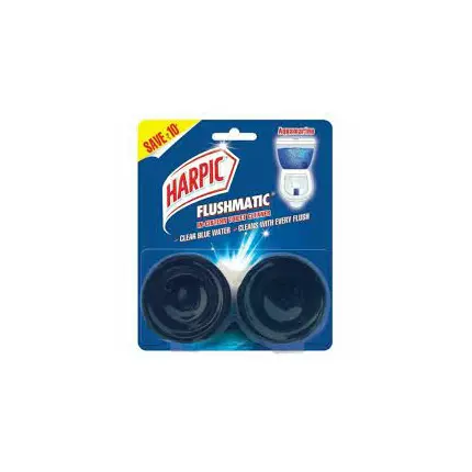 Harpic Flushmatic Twin In-Cistern Toilet Cleaner 50g x 2 (Pack of 24Pcs)