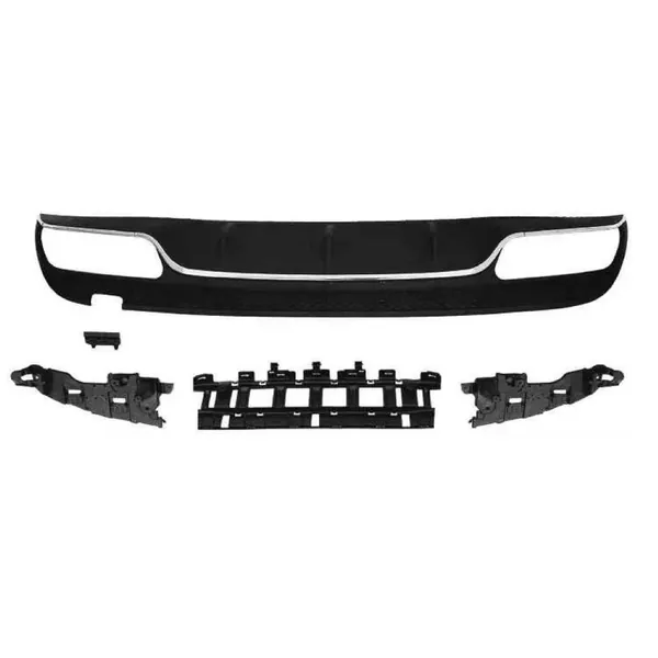 Amg Rear Bumper Upgrade Convert To Amg Amg C63 After Rear Lip Diffuser Silver Gc W205-019 CC-9534 Compatible With Mercedes Benz C Class W205 2015-2021