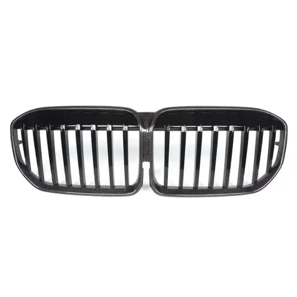 Front Bumper Show Grill Carbon Fiber Single CC-3096 Compatible With Bmw 7 Series G12 Lci 2019+