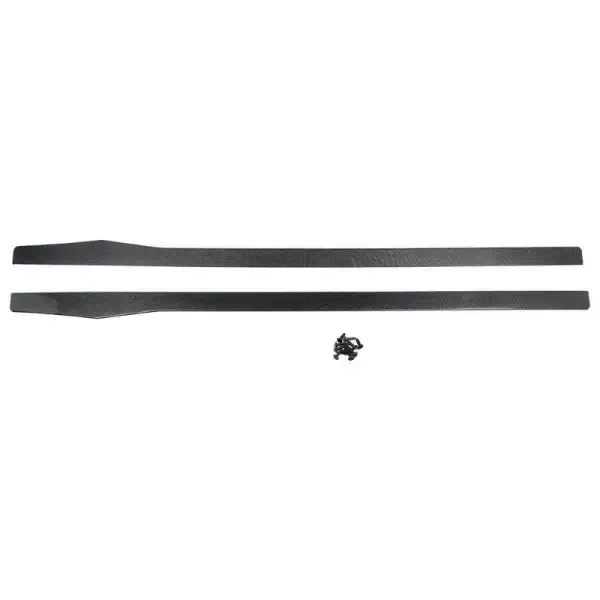 Side Skirts Splitter Running Board Real Carbon Fiber CC-5360 Compatible With Mercedes C Class W205 C205 2015-2021 C63 Amg