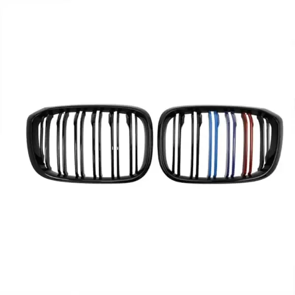 Front Bumper Grill Tri Color CC-1613 Compatible With BMW X3 G01 2018-2021 X4 G02 2018-2021