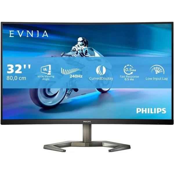 Philips Evnia 32M1C5200W 32" FHD 240Hz VA Curved Gaming Monitor