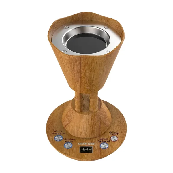 Green Lion Majlis Electric Bakhour Burner - Wooden
