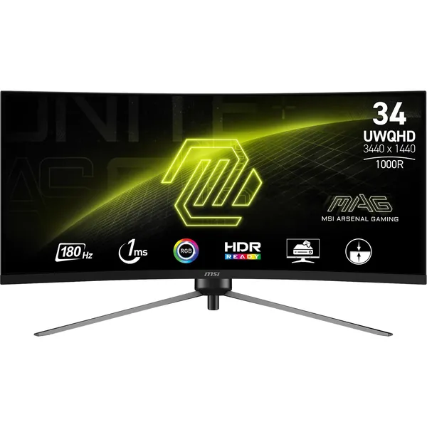 MSI MAG 345CQR 34" UWQHD 180Hz Curved Gaming Monitor