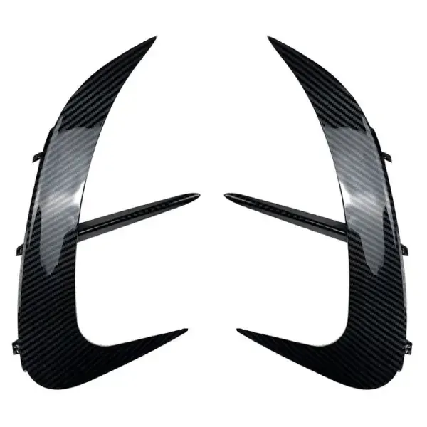 Rear Bumper Lip Splitter Skirts Flag Spoiler Zst-307 Cf Carbon Fiber Look CC-4264 Compatible With Mercedes C Class W206 2022+