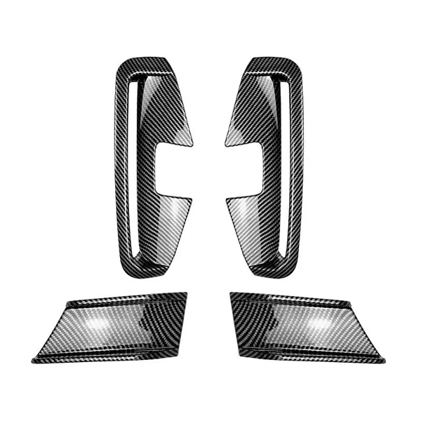 M Sports Front Bumper Lip Splitter Skirts Flag Canard Carbon Fiber Look Zst-865 Zst-866 Cf Usa CC-6117 Compatible With Bmw 4 Series M4 G22 2020+