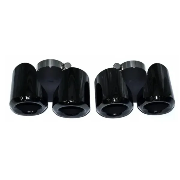 Stainless Steel Square Muffler Tip Tailpipe Nozzle Silensor 3.0 Round Black CC-7047 Compatible With Range Land Rover Defender 90 110 130 L663 Lr129997 2020+