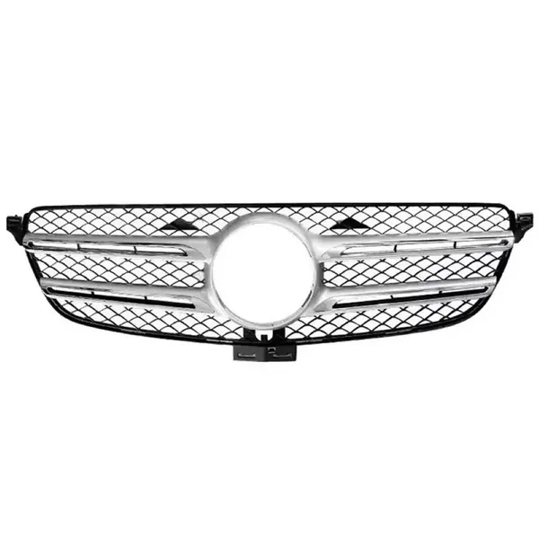 Upgrade Front Bumper Amg Show Grill Amg Silver 2 Gc CC-9608 Compatible With Mercedes Benz Gle W166 2016-2019