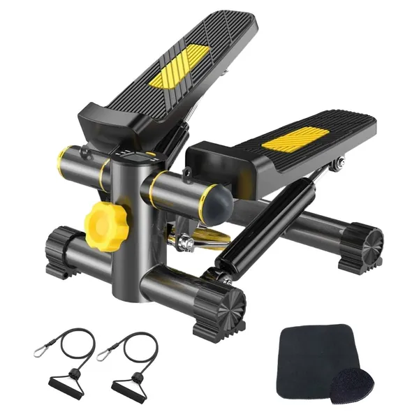 Steppers Exercise Machine Mini Stair Stepper with Resistance Bands Carpet