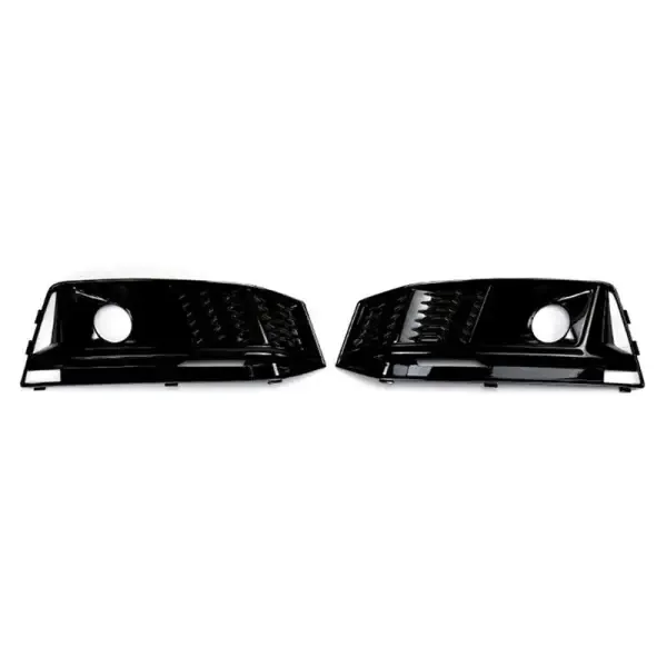 Fog Lamp Grill Frame Cover Good Match With Hole Glossy Black CC-3274 Compatible With Audi A4l S4 2019