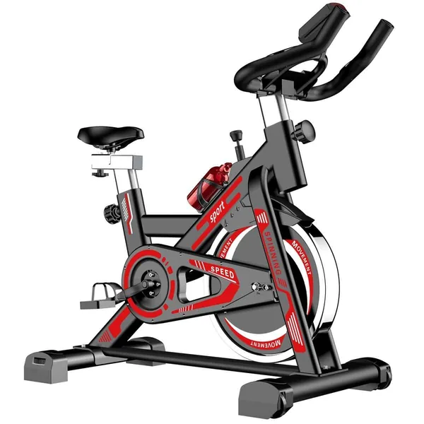 Magnetic Fitness Indoor Exercise Bike - Red