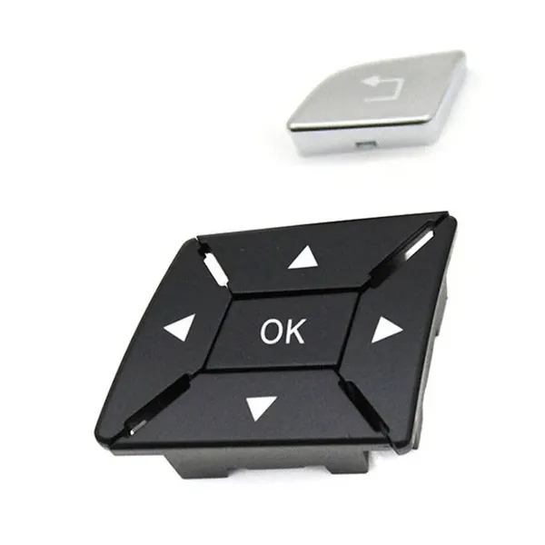 Steering Wheel Control Switch Knob Button Cover 17254002629107 Black Left B CC-7848 Compatible With Mercedes A B C E Class Gla W204 W246 W207 W212 W176 W156 Cla W117 Cls W218 Slk Slc W172