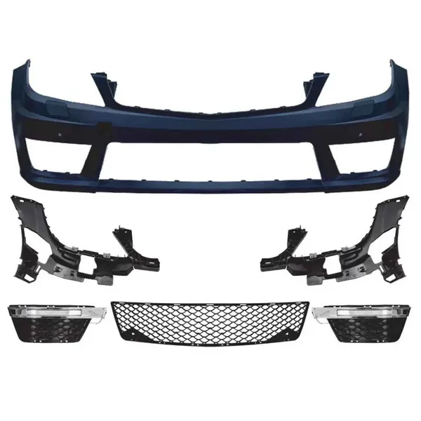 Front Bumper Upgrade Convert To Amg C63 Amg Bumper Bodykit Gc W204-005 CC-9636 Compatible With Mercedes Benz C Class W204 2011-2014