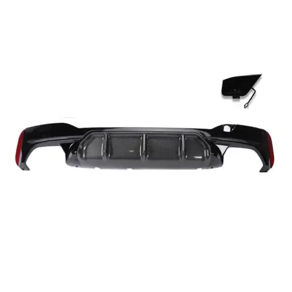 Rear Bumper Lip Rear Diffuser M5 M Sports M Performance M Sports M5cs After Lip Black And Cf Look M5 AR-BMW-0192 CC-3029 Compatible With BMW 5 Series G30 Lci 2021+