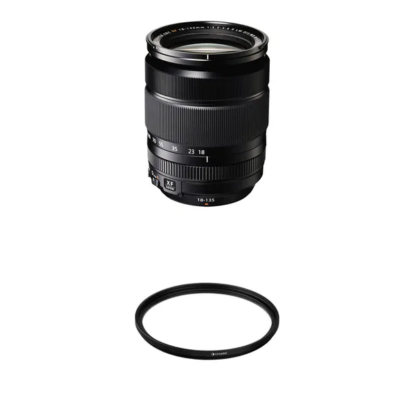 FUJIFILM XF 18-135mm f/3.5-5.6 R LM OIS WR Lens with UV Filter