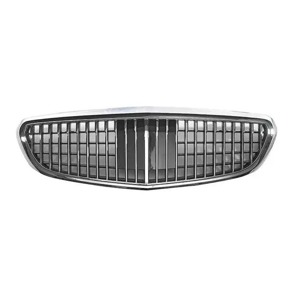 Upgrade Front Bumper Amg C63 Show Grill With Camera Hole Maybach Style Gc CC-9509 Compatible With Mercedes Benz C Class W205 C205 Coupe 2015-2018