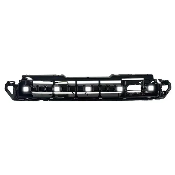 Front Bumper Show Led Grille With Light Octa Style White CC-8925 Compatible With Range Land Rover Defender 90 110 130 2020+