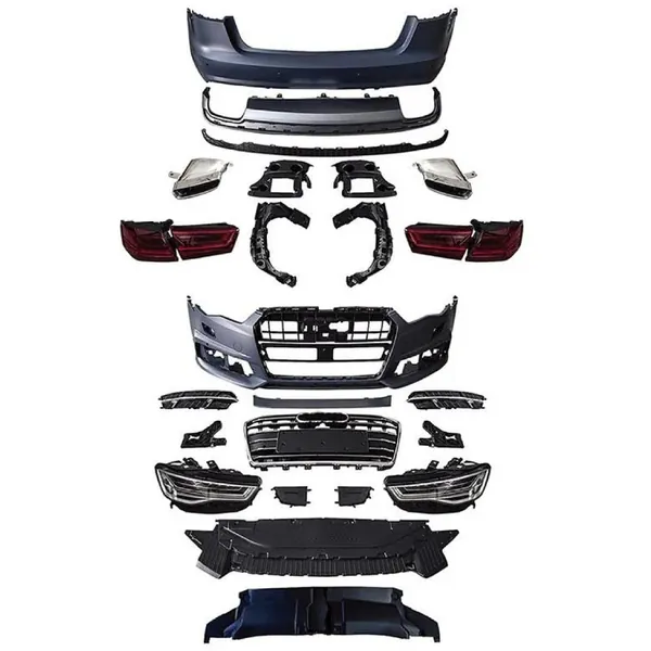 Upgrade Facelift Matrix Conversion Bodykit Bumper Headlight Taillight CC-6316 Compatible With Audi A6 C7 2010-2015 To 2016 C7pa