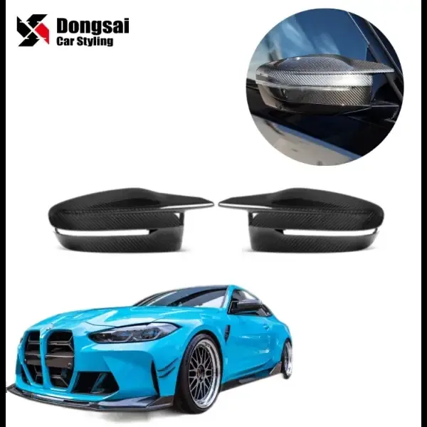 Dry Carbon Fiber OEM Style Mirror Covers Caps Compatible With BMW M2 G87 M3 G80 M4 G82 G83 Competition 2019+