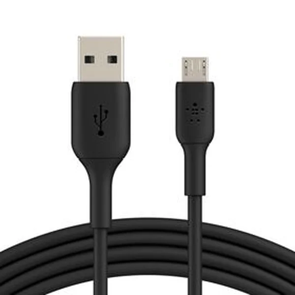 Belkin BoostCharge USB-A to Micro-USB Cable (1m / 3.3ft, White) 3.3-foot (1 meter) cable, available in black or white