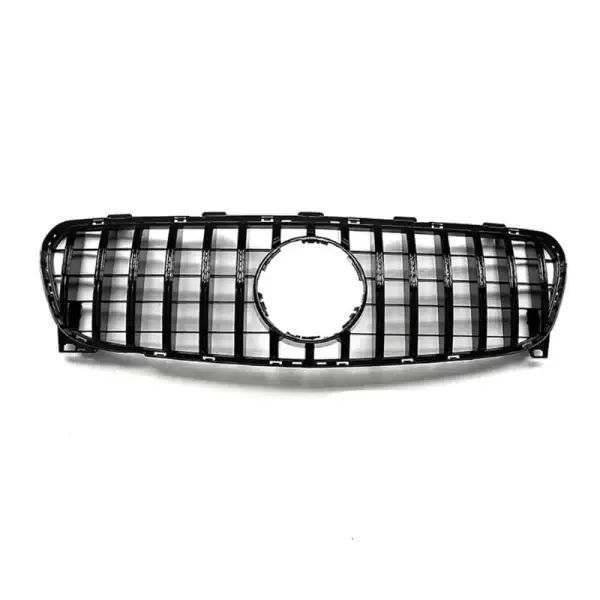 Front Bumper Panamericana Grill W156 Grill Gtr Black CC-1760 Compatible With Mercedes Gla W156 X156 2014-2016