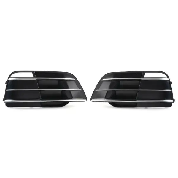 Fog Lamp Light Grill Cover Frame Black Sq5 CC-3325 Compatible With Audi Q5 2018-2020