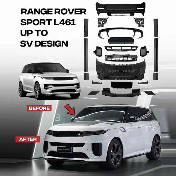 Upgraded Convert Facelift To Sv Bodykit Bumper Skirts Splitter Side Skirts Diffuser Grill CC-6654 Compatible With Range Land Rover Sport L461 2024+