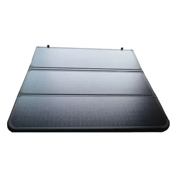 Rear Truck Bed Retractable Lid Tonneau Tray Cover Roller Back Rear Hand Manual Controlled By Tri Fold Folding CC-5132 Compatible With Toyota Hilux Revo 2015-2024