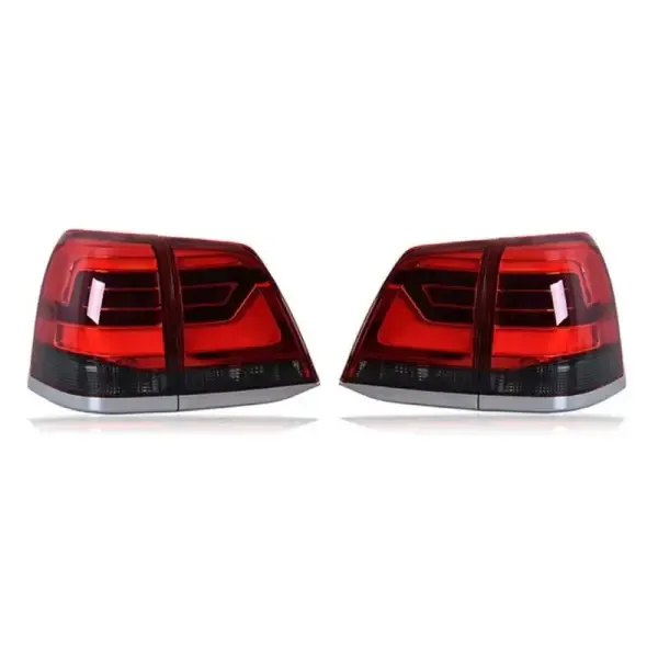 Upgraded Tail Light Lamp Xenon Taillight Retrofit Upgrade Modified Led Drl Hid BLACK RED CC-5273 Compatible With TOYOTA LAND CRUISER LC200 2008-2015