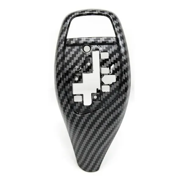 Carbon Fiber M Sport Gear Shifter Leaver Knob Shift Lever Cover Replacement 61319346827-b-2 Model B CC-7817 Compatible With BMW X5 X6 Series F15 F16 2014-2018