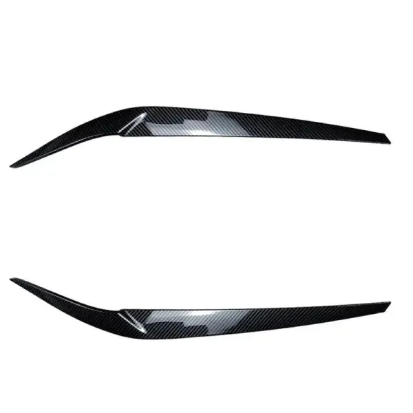 Front Headlight Eyebrow Lip Splitter Skirts Flag Zst-312 Cf Carbon Fiber Look CC-4016 Compatible With Bmw 5 Series G30 2017-2021