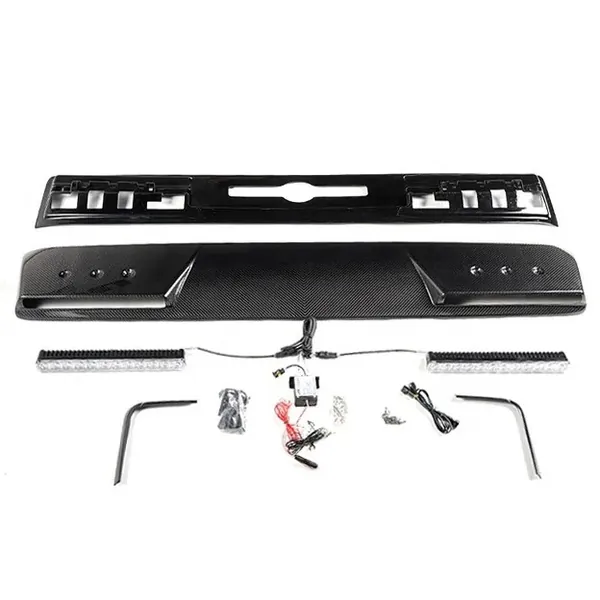 Front Roof Wing Lip Spoiler Top Light Bar Brabus Bbs Style Real Carbon Fiber CC-5992 Compatible With Mercedes Benz G Wagon G Class G55 G63 W463 W464 2008-2023