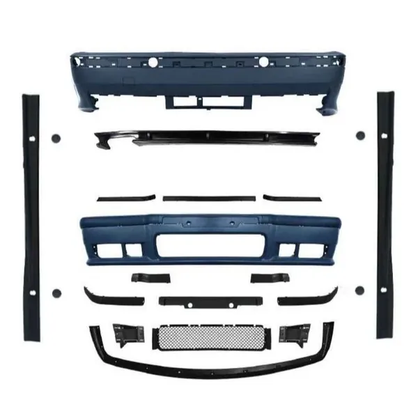 Upgrade Facelift Convert To E36 M3 M Sport Bodykit Front Rear Bumper Diffuser Side Skirt Grill CC-9658 Compatible With BMW 3 Series E36 1990-1998