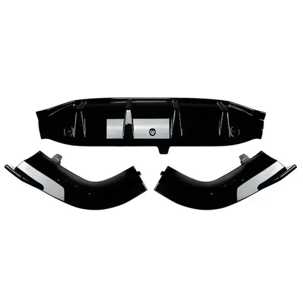 Rear After Bumper Lip Splitter Skirts Flag Spoiler Zst-025 Gb Glossy Black CC-4430 Compatible With Mercedes Glc W254 X254 2023+ Amg