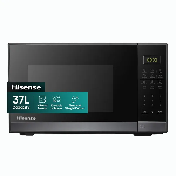 Hisense 37L 1000W Electronic Microwave Oven - Black
