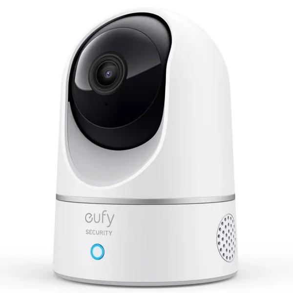 Eufy Indoor Security Camera 2K Pan & Tilt (Human & Pet AI) - White