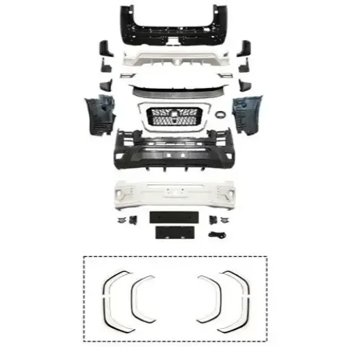 Front Rear Body Kit Lip Skirts Grill Splitter Spoiler Wald Style Full CC-5486 Compatible With Toyota Land Cruiser Lc300 2021+