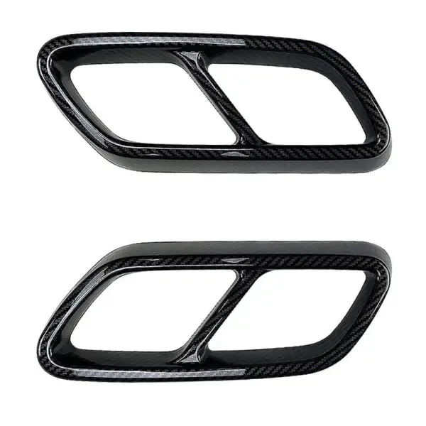 Exhaust Pipe Tip Cover Muffler Zst-278 Cf Carbon Fiber Look CC-4254 Compatible With Mercedes C Class W206 2022+
