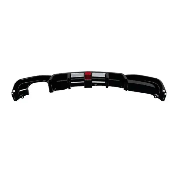 M Performance M Sports Rear Bumper After Lip Diffuser With Led One Side Dual Tips Glossy Black Glossy Black Zst-435 Gb 00- CC-4886 Compatible With BMW 3 Series F30 2012-2018 Mt
