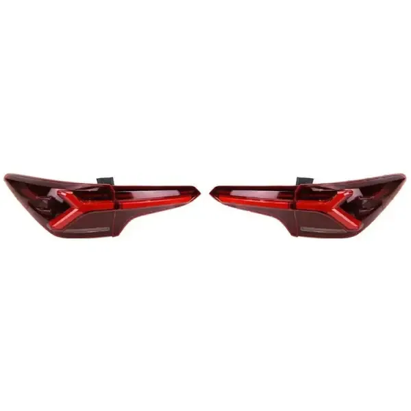 Upgraded Tail Light Lamp Xenon Taillight Retrofit Upgrade Modified Led Drl Hid Laser Red Style CC-5738 Compatible With Toyota Fortuner 2016-2019
