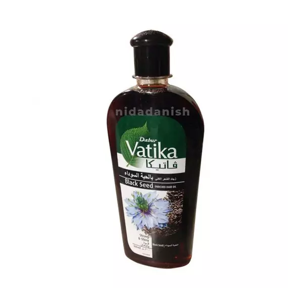 Dabur Vatika Naturals Enriched Hair Oil, Natural Moisturizing, Strengthening and Hair Oil for Healthy Scalp, Nourishing Hair Oil for Soft, Manageable, Smooth & Silky Hair From Root to Tip (Black Seed)